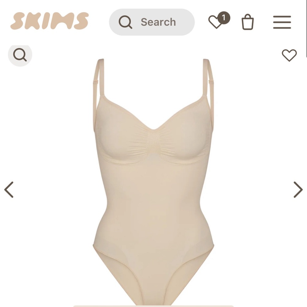 Skims sculpting bodysuit brief with snaps never worn